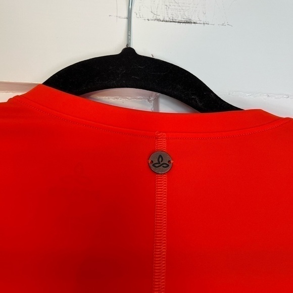 PrAna Sun Burst Orange 1/4 Zip Athletic Top Size Medium - Picture 6 of 8